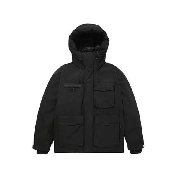 

2021 fashion down jacket casual puffer jacket men's women's loose parkas with letter print short sleeves coats designer luxury bra, Black