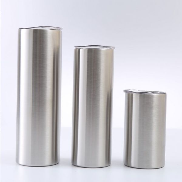 

sea freight 15oz 20oz 30oz skinny tumbler slim tumblers stainless steel seamless water bottles double wall mug with leak proof lid and straw