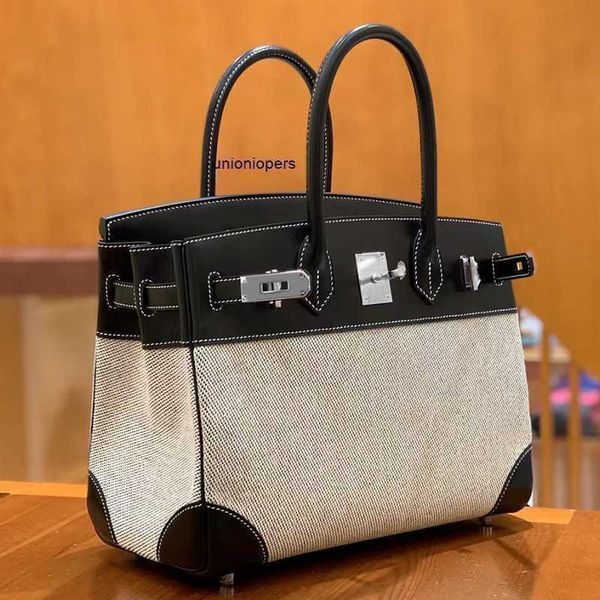 

designers handbags birkin bags hand sewn original leather canvas women's buckle handbag large capacity ayw