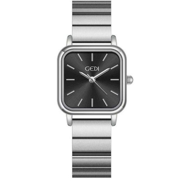 

gedi 2022 new fashion watch niche design sense steel band quartz women's simple temperament as a birthday gift for women's watches, Slivery;golden