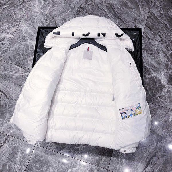 

designer men winter down jackets parkas light windbreaker black white puffer outerwear