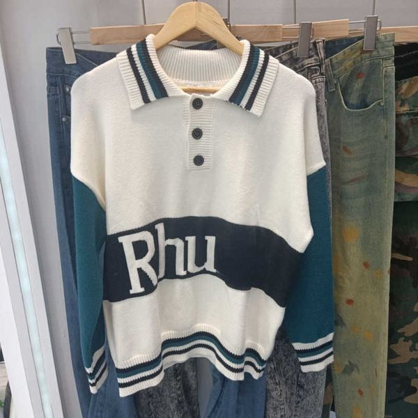 

rh designer sweater mens knitting pullover coat man winter polo shirt hip hop loose sports wool sweaters oversize hoodie 088, White;black