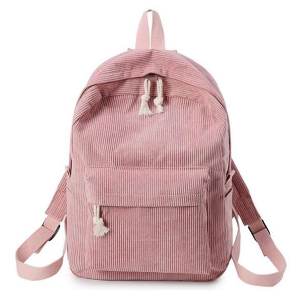 

women backpack corduroy design school backpacks for teenage girls school bag striped rucksack travel bags soulder bag mochila 220815