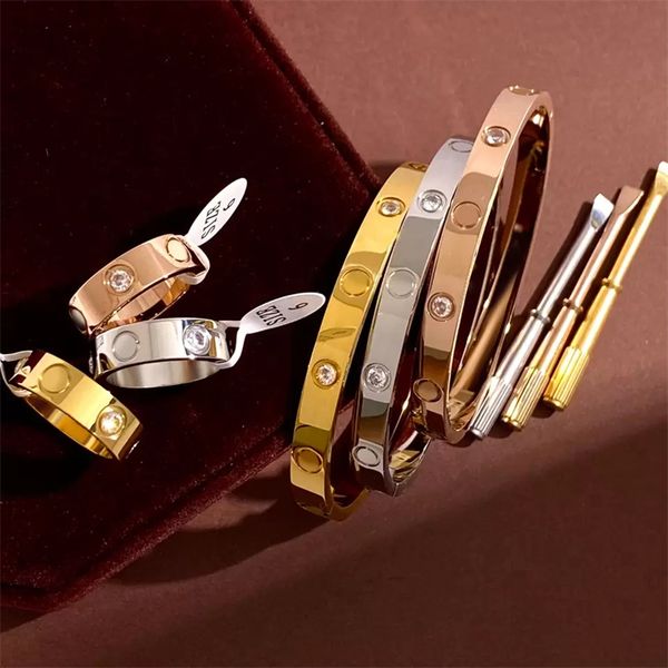 

designer bracelet women men titanium bangle screw screwdriver bracelet simple jewelry lovers valentine day couple gifts girlfriend jewelrys, Golden;silver