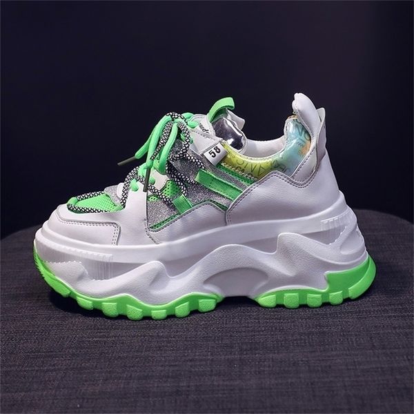 

winter sneakers women platform shoes fashion casual sneakers thick bottom trainers sport chunky shoes woman zapatillas de mujer 220623, Black