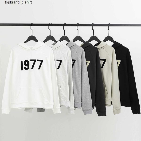 

men's hoodies designer sweatshirts the eighth season essential winter flocking terry round neck sweater plush hooded sweater men hoodie, Black