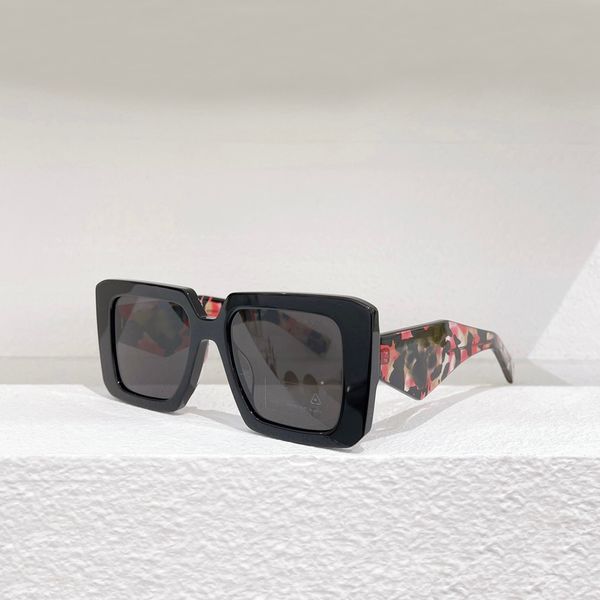 

23ys square sunglasses black/dark gray women full rim sunnies acetate glasses with box, White;black