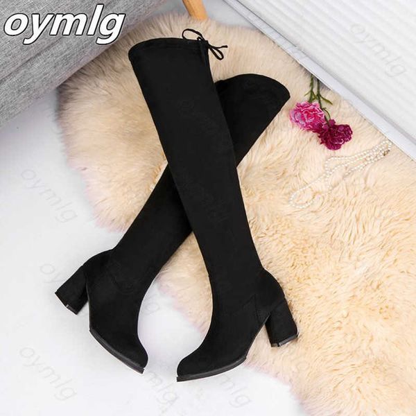 

boots 2022 women casual comfortable material shoes winter female round toe platform high heels pumps warm snow mujer 221013, Black