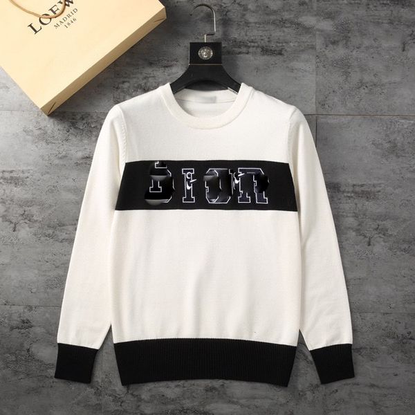 

designer brand men's sweaters pullovers knitting sweater autumn winter jumpers pattern embroidery fashion casual mens womens couples 1, White;black