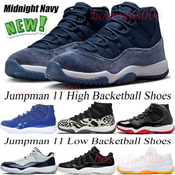 

2022 jumpman 11 11s mens basketball shoes sneakers midnight navy gamma blue women legend blue platinum tint rose gold unc white bred sports