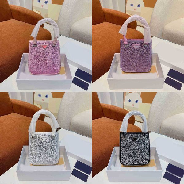 

shopping bags mini diamond tote bags women party handbag shoulder luxury designer brand crossbody female bucket 220324