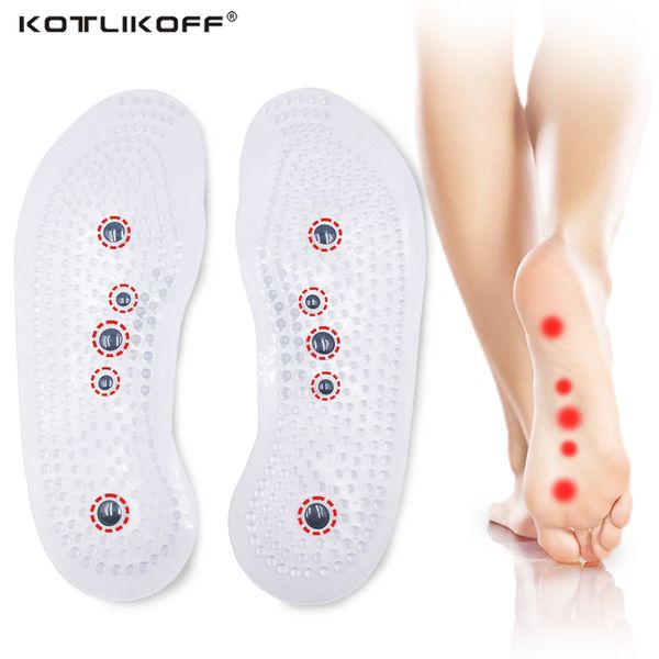 

magnetic therapy insoles for slimming weight loss foot massage health care shoes mat pad acupuncture shoe sole, Black