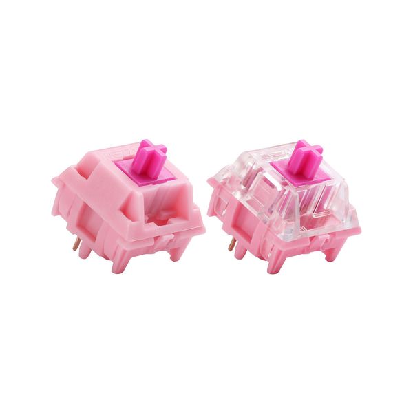 

keyboards gazzew boba gum pink silent linear bobagum rgb for mechanical keyboard custom switch 5pin 52g 62g 68g bottom 221018
