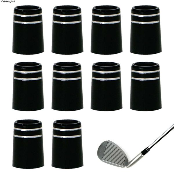

new 10pcs black plastic golf ferrules for 0.370 tip irons shaft club shafts sleeve adapter replacement 19mm accessories
