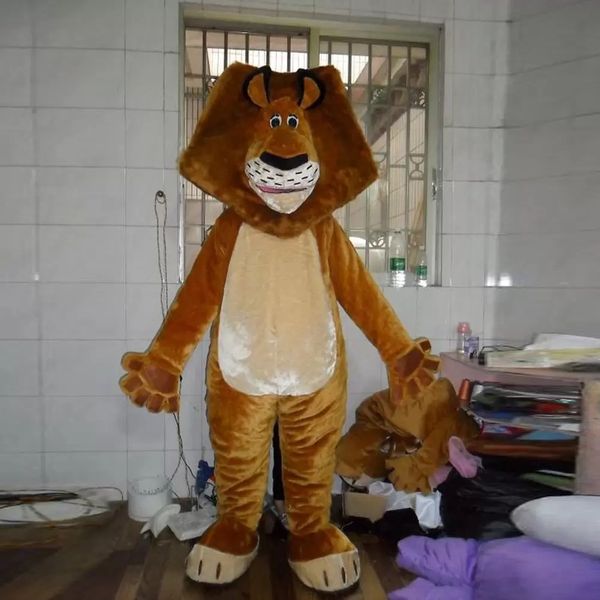 

mascot doll costume friendly lion mascot costume wild animal male lion king carnival party mascot set advertising promotion carnival, Red;yellow