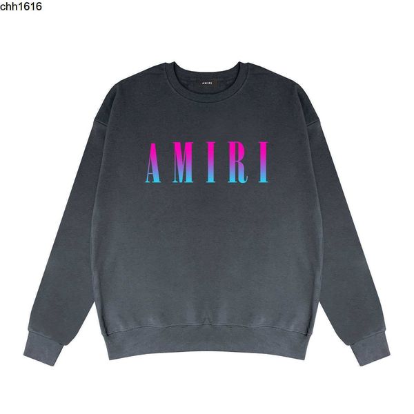 

long term availability of fashion brand amirs gradual letter printed cotton large style men's crew neck sweater, Black