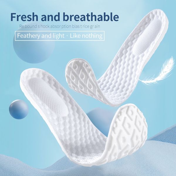 

new sport insoles for shoes pu sole deodorant breathable cushion running insoles man women orthopedic feet care, Black