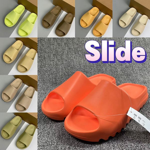 

designer slippers mens womens slide sandals bone desert sand ochre onyx resin onyx flax ochre azure slides shoes men slipper sliders women b, Black