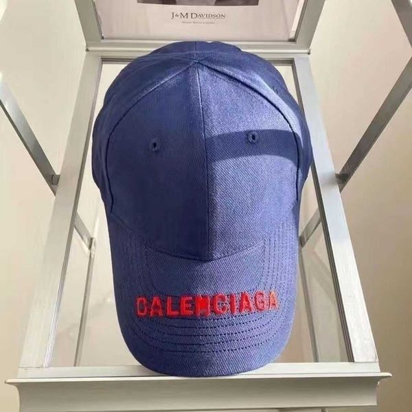 

new beanie ball bonnet hat caps winter designer korean balencigass baseball cap embroidered wash denim worn sunscreen qf1i, Blue;gray