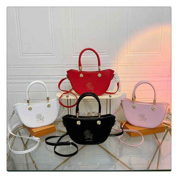 

rose bag women fashion simple handbag western one shoulder crossbody, Silver