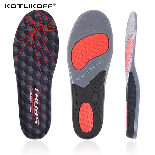 

silicone ortc insoles for flat feet arch support sport massaging shock absorption pad plantar fasciitis pain relief insoles, Black