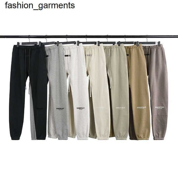 

designer double line essential flocking pants casual loose leggings, Black