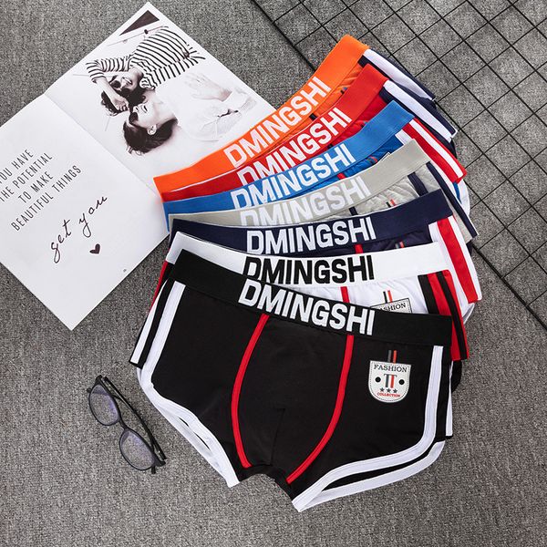 

mens boxers underpants classic casual shorts underwear breathable underwears cotton male panties knickers asian size boxer shorts pants scan, White;black