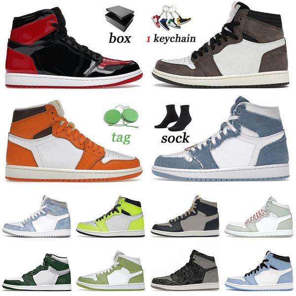 

designer mens basketball shoes 1 1s denim staerfish jumpman university blue grey fog taxi a ma maniere laker jorda men women trainers sneake