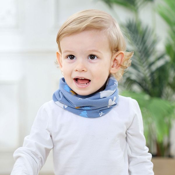 

winter children scarves warmer neck scarf for kids boys girls neckerchief cute baby cartoon scarf soft neckcollar, Blue;gray