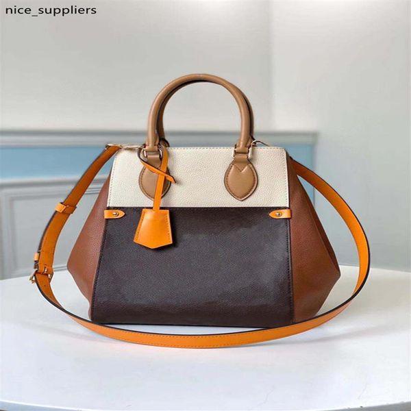 

popular fold tote mm real leather totes shoulder handbags cross body bag lady wallet women commuter bag multiple carry purse with 332j, Red;black
