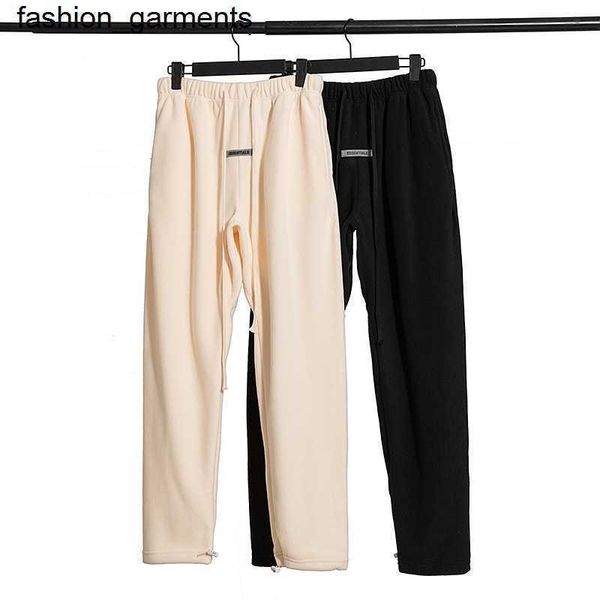 

mens designer essential multi thread fleece loose legged casual pants, Black