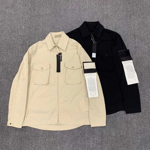 

designer jacket mens sweatshirt collar windbreaker long sleeve shirt men women sports cardigan coat hip hop zip jackets, Black;brown