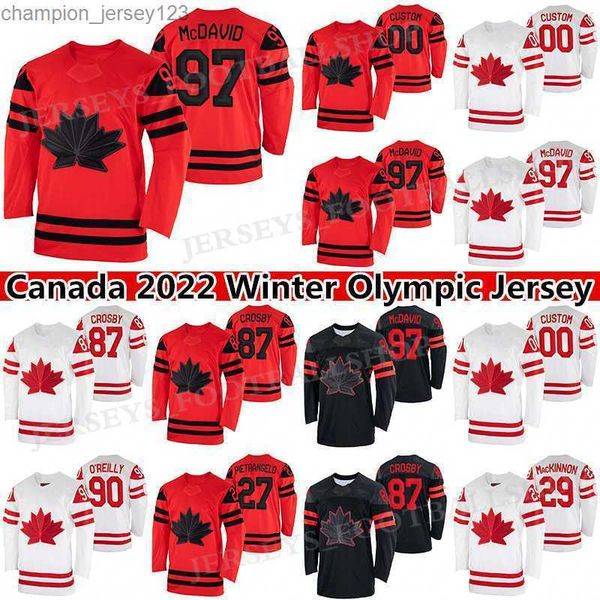 

fans tees canada team 2023 winter olym jersey 97 connor mcdavid 87 sidney crosby 16 mitch marner 21 brayden point 29 nathan mackinnon 37 pa, Black