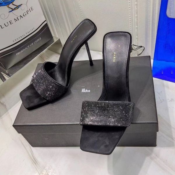 

yslity 2023 fashion yslity designer women's sole heel sandals leather pointed toe high heel dress shoes mid heel shoes llm, Black