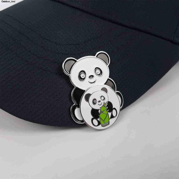 

new golf ball mark with magnetic hat clip cartoon panda style design marker accessories drop ship