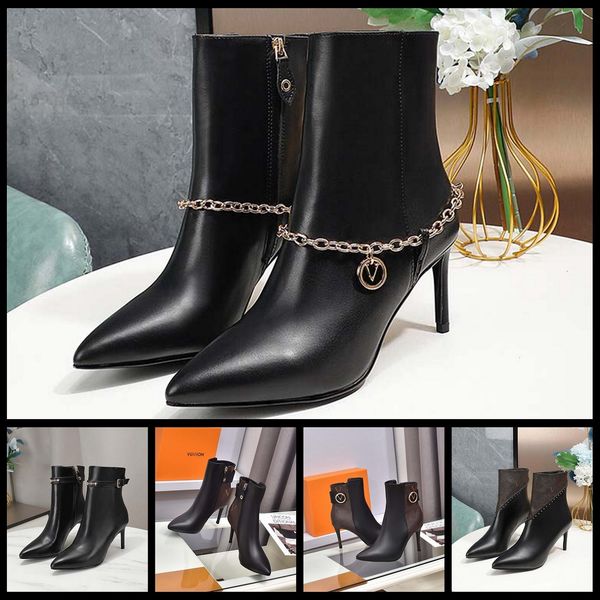 

designer boots paris luxury brand boot genuine leather martin ankle booties woman short boot sneakers trainers slipper sandals by shoebrand, Black