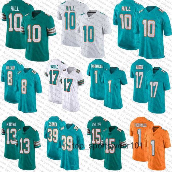 

fans tees 10 tyreek hill 17 jaylen waddle 13 dan marino custom football jerseys 1 tua tagovailoa 8 jevon holland jaelan phillips teddy brid, Black
