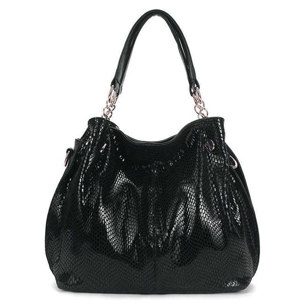 

bag women leather large capacity serpentine one shoulder portable tote fashion messenger bag, Silver
