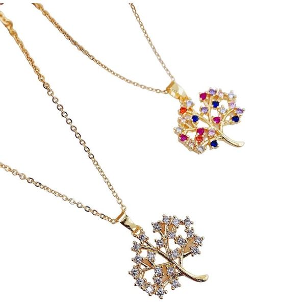 

pendant necklaces goldplated necklace female fashion ins personality color to the tree of life drop delivery 2022 18e5h, Silver