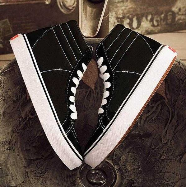 

sports shoes skateboard shoes sneakers classics women 's black white high old skool sk8-hi canvas casual flat 35-45 men