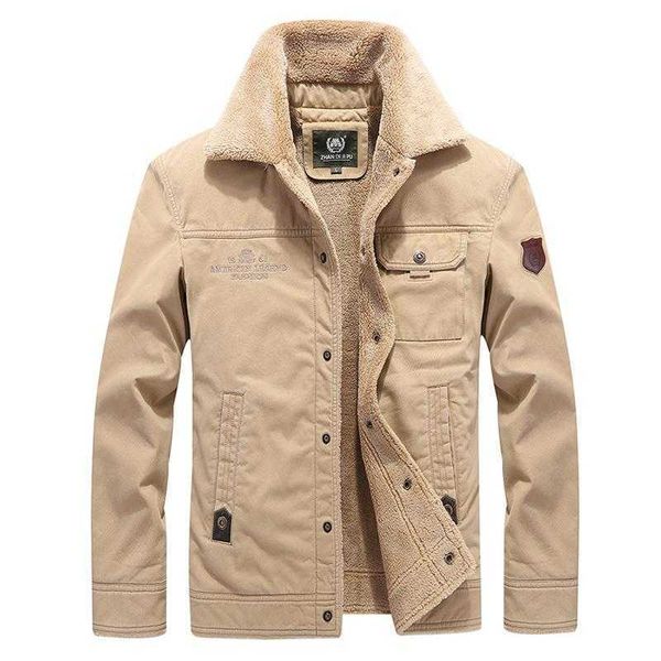 

winter men's bomber jacket warm fleece casual he tactical outerwear thick male coats, Black;brown