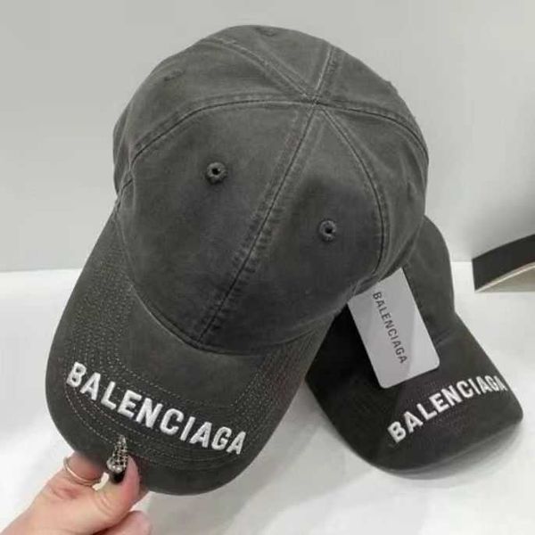 

letter ball caps designer balencigass correct bonnet hat beanie winter b wash water used soft net red star same baseball cap men and women b, Blue;gray