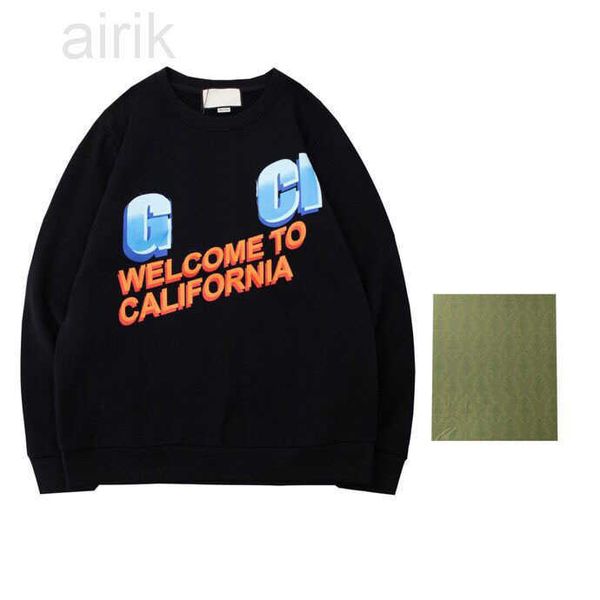 

2022ss men's plus hoodies sweatshirts round neck embroidered printed unisexs high street sweater color black white size 2xl/3xl, Black;brown