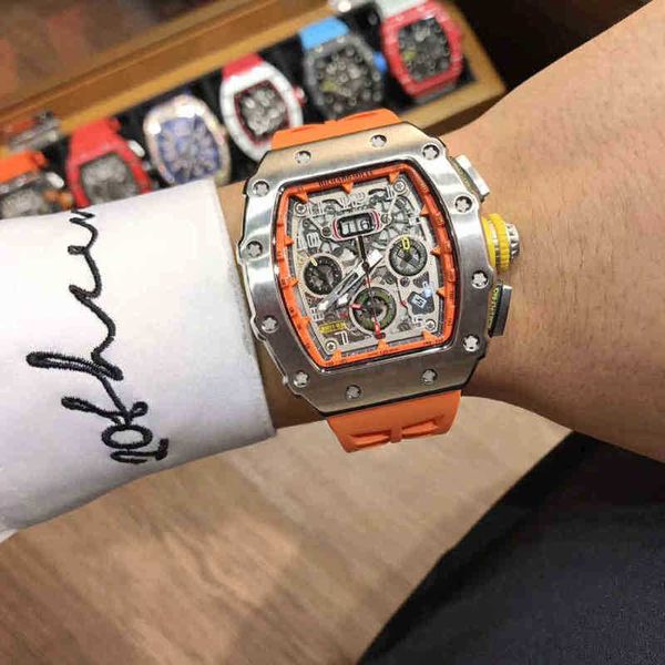 

luxury mens mechanics watch richa demi rm052 ghost classic legend hollowed out skull outline highlights