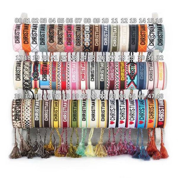 

fashion luxury women's bracelets d brand designer bangle embroidered braided bracelet wedding bohemian letter hand rope trinket men gir, Golden;silver
