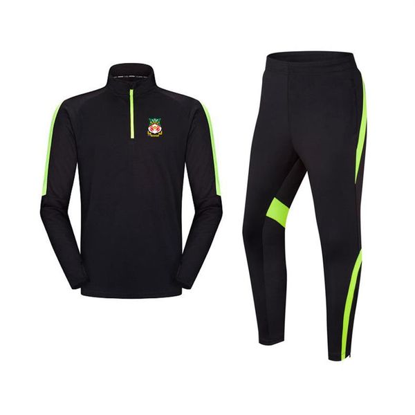 

wrexham football club men's tracksuits training polyester jacket outdoor jogging kids soccer suits209o, Gray