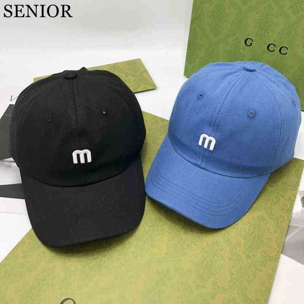 

korean simple student baseball cap cotton embroidery women's sunshade hat outdoor fashion snapback hip-hop men women hats g221018, Blue;gray