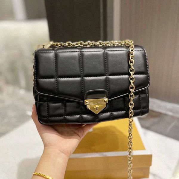 

evening bag 2022 leather s designer soho brand crossbody handbags luxury fashion shoulder messenger black pink red chain plaid i51q#