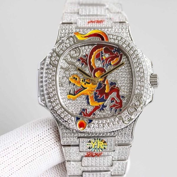 

wristwatches mens watch diamond watch y automatic mechanical wristwatch stainls steel strap sapphire waterproof montre de luxe0zb7, Slivery;brown