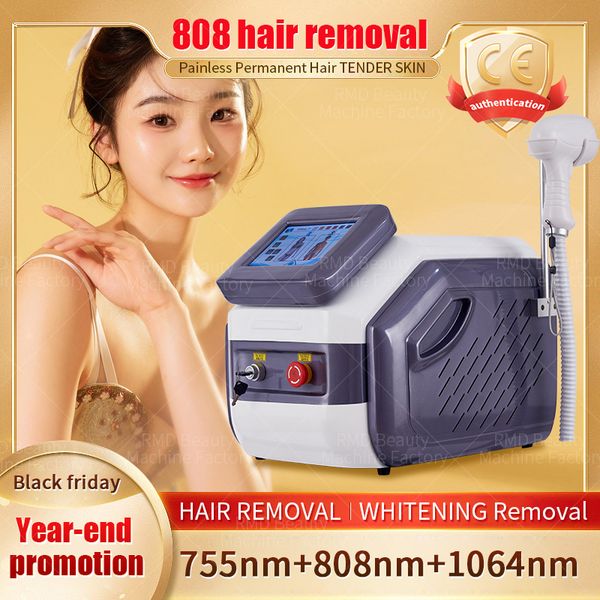 

808nm diode health beauty items 705nm 1064nm laser hair removal skin care spa permanent painless beauty machine leather packaging